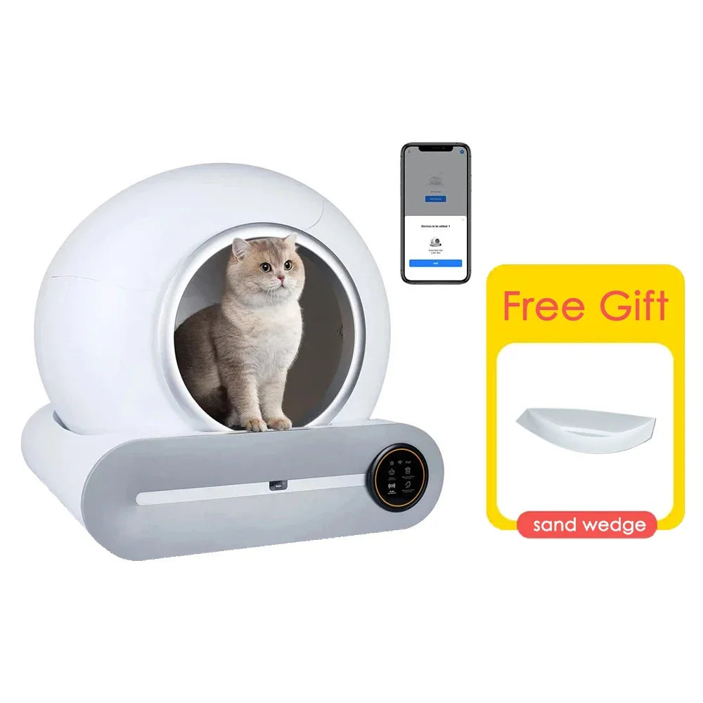 Tonepie Automatic Smart Cat Litter Box Self Cleaning App control  Pet Toilet Litter Tray Ionic Deodorizer Pet  Arenero Gato 65L