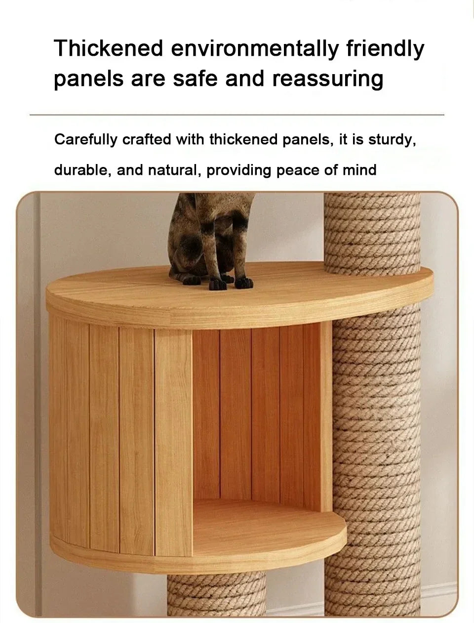 Cat Tree 5-Tier Floor to Ceiling Cat Tower Cactus Tall Climbing Tree with Scratching Post Hammock Dangling Ball for Indoor Cats