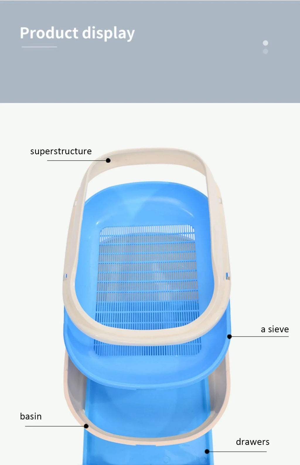 New Semi-closed Grid Drawer Double Cat Litter Pan Easy To Cleaning Extra Large Splash Proof for Pine Litter Pet Products